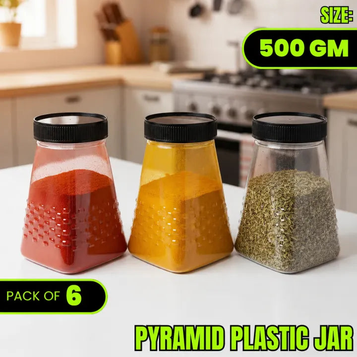 Small Pyramid Jar Pack of 6 - Image 2