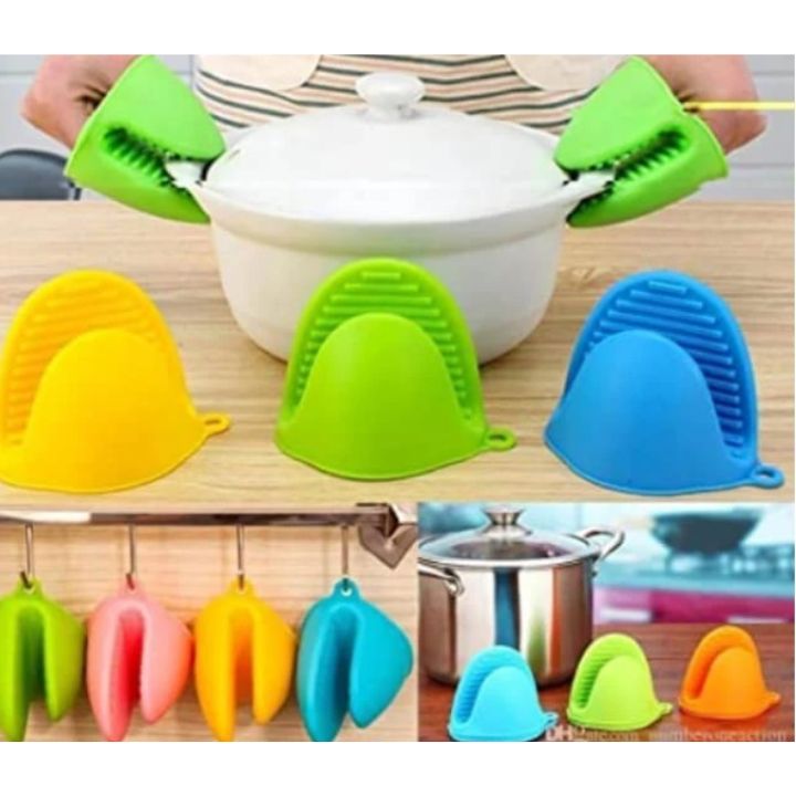 Silicone Pot Holder & Oven Mitts Set | Heat-Resistant Anti-Slip Kitchen Gloves for Cooking & Baking