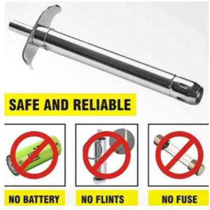 2 Pcs Gas Stove Lighter & Stainless Steel Knife Set | Metallic Ignition Lighter for Kitchen Burners