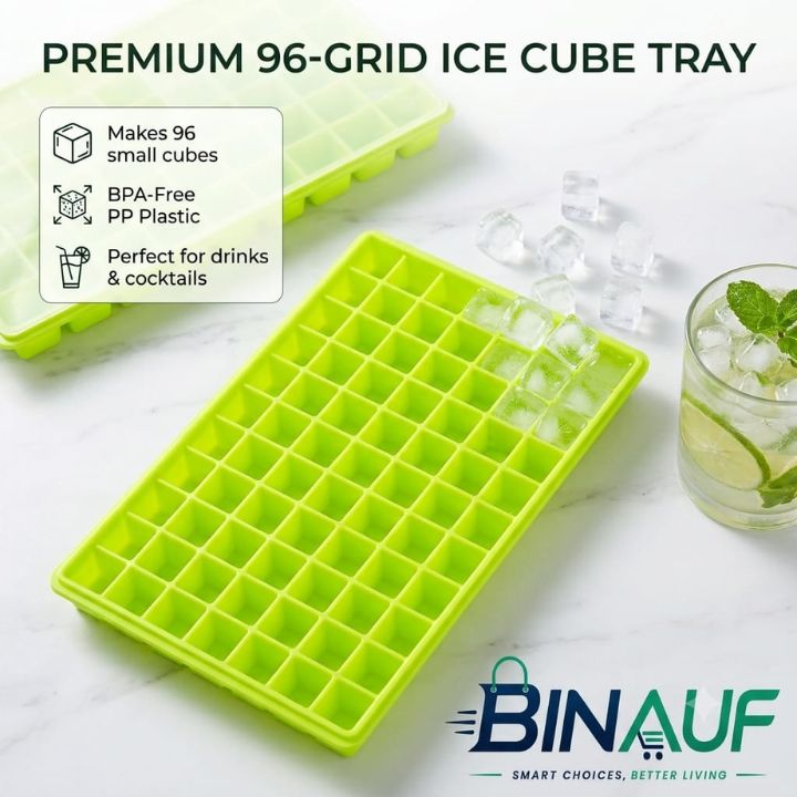 96-Grid Ice Cube Tray | DIY PP Plastic Ice Maker for Kitchen, Bar & Party Drinks