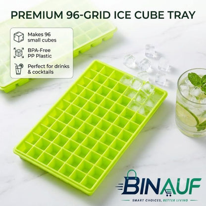 96-Grid Ice Cube Tray | DIY PP Plastic Ice Maker for Kitchen, Bar & Party Drinks