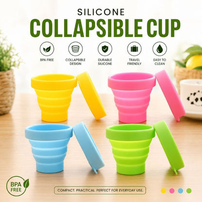 Collapsible Silicone Travel Cup | Portable Foldable Drinking Glass for Kids, Parties & Outdoor Travel
