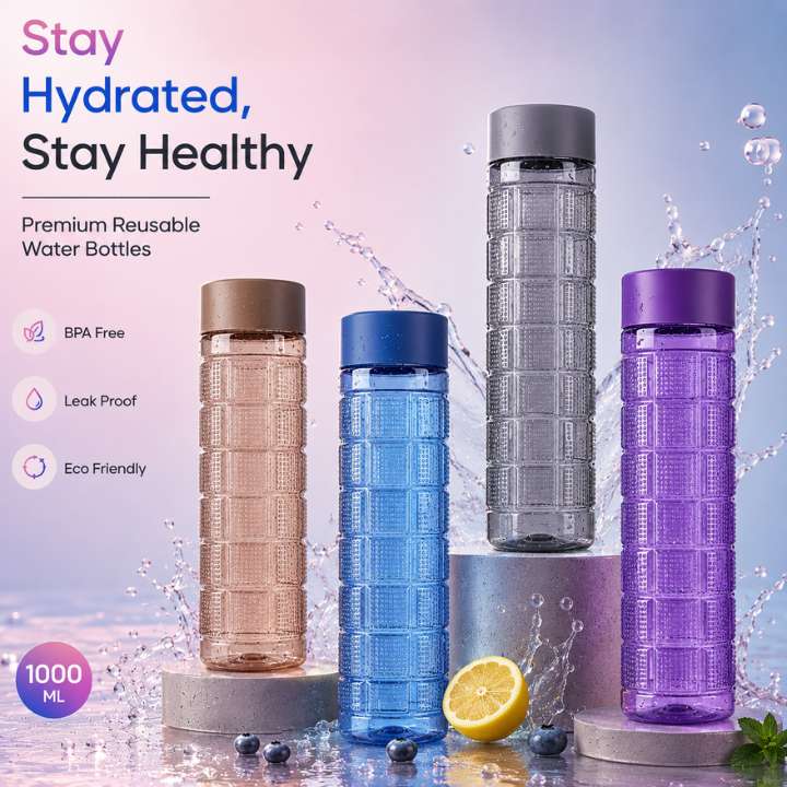 4 Colors Cubic Bottles Water Fruits