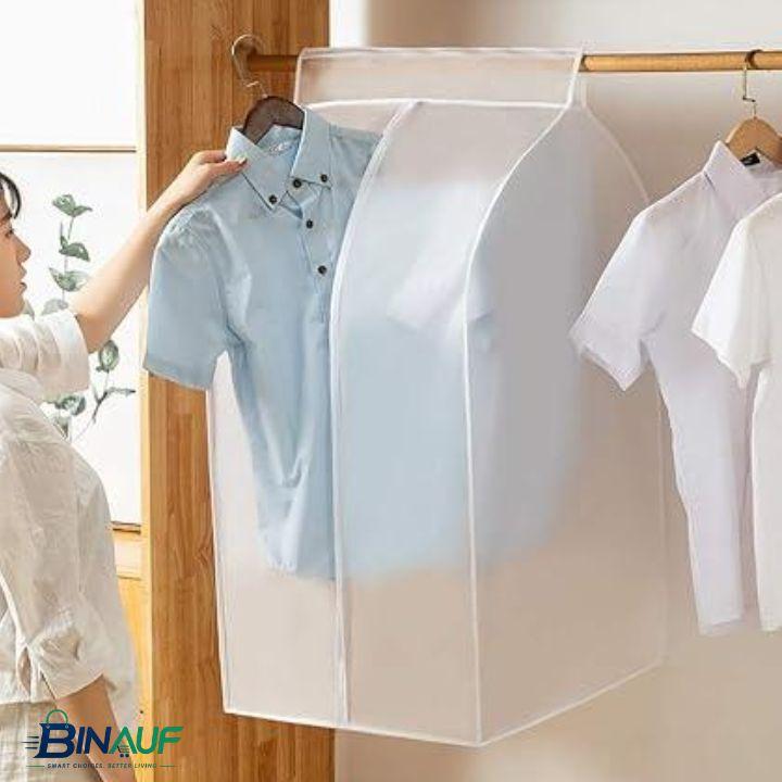 Garment Cloth Cover Protector | Translucent Dustproof & Waterproof Hanging Clothing Storage Bag with Full Zipper