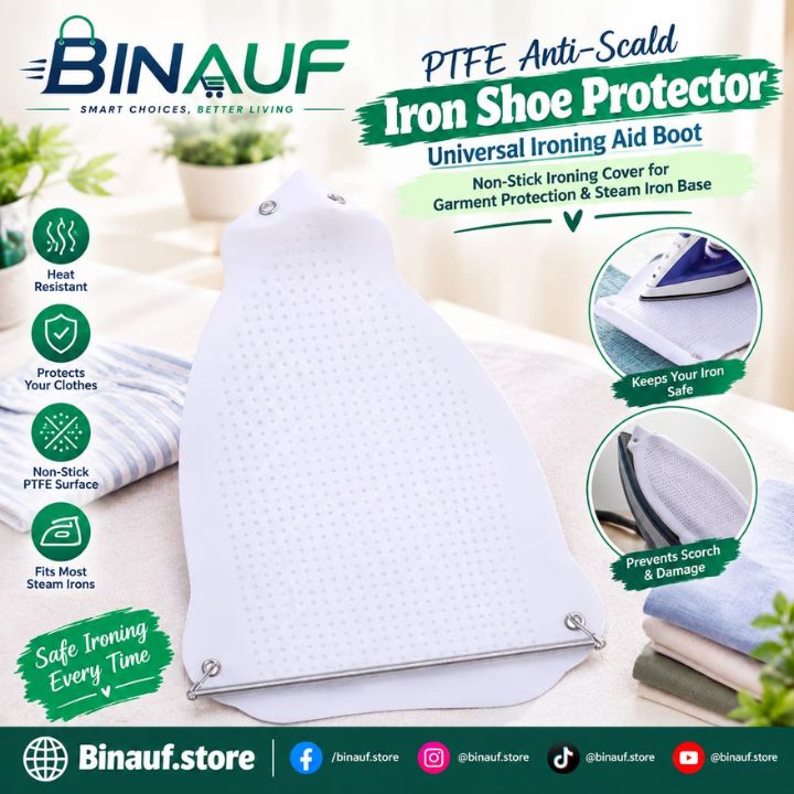 PTFE Anti-Scald Iron Shoe Protector | Universal Non-Stick Ironing Cover
