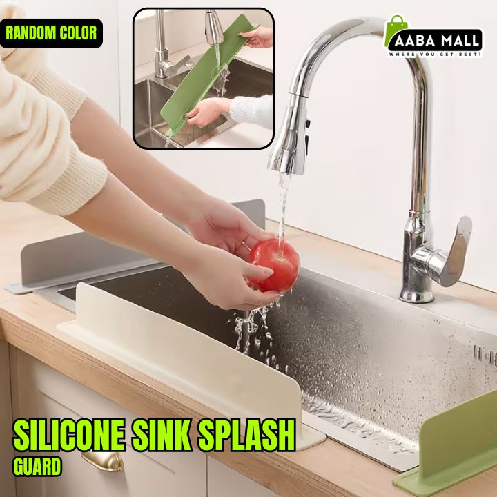 Silicone Sink Splash Guard in use