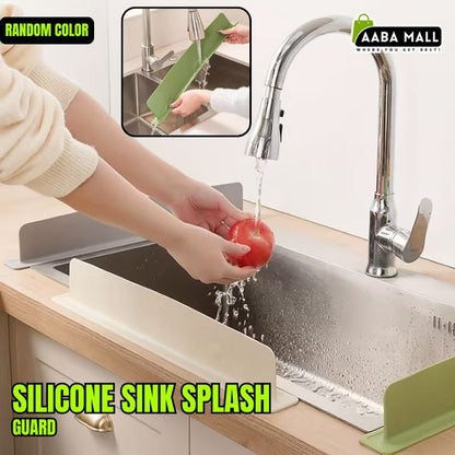 Silicone Sink Splash Guard in use