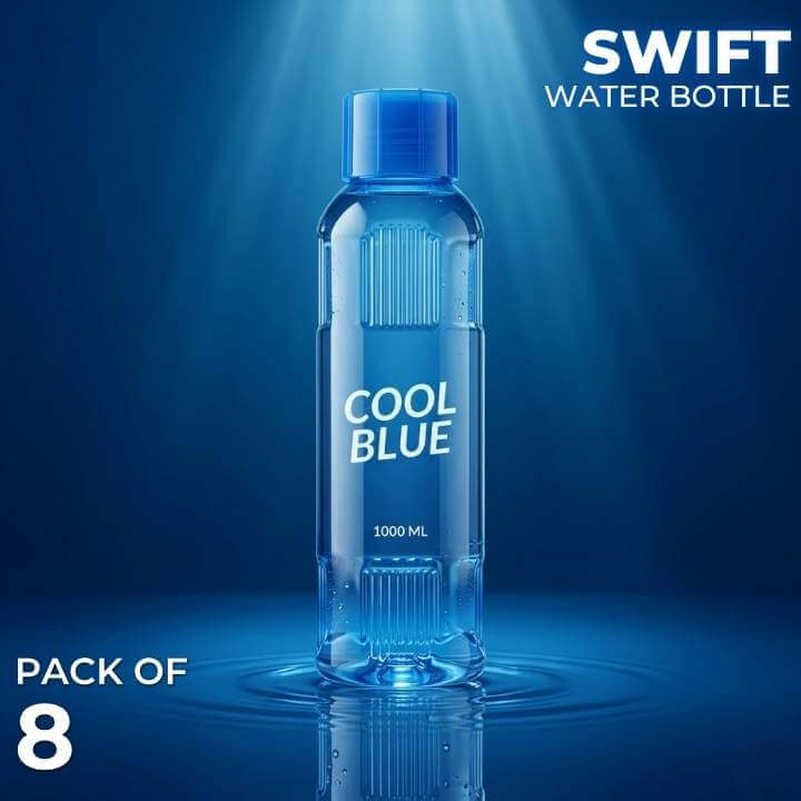 Swift Blue Water Bottle Pack of 8