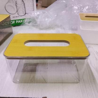 Transparent Napkin Tissue Holder Box | Extractable Tissue Box Dispenser for Bathroom, Kitchen & Office