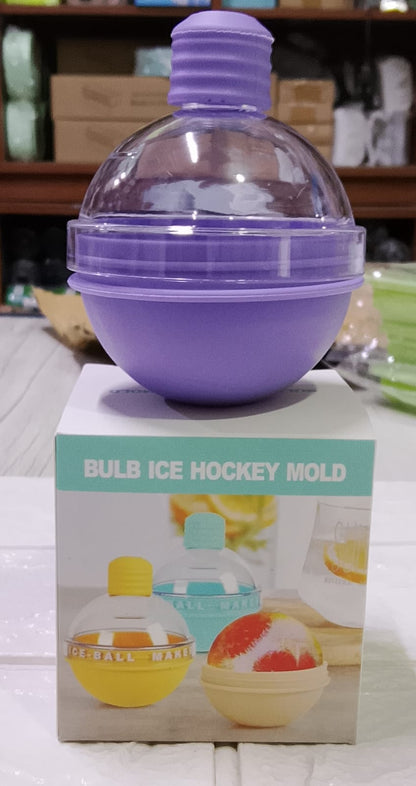 Silicone Ice Ball Maker | Light Bulb Shape Round Ice Cube Tray with Funnel