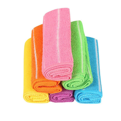 Set of colorful microfiber cleaning cloths on a white background