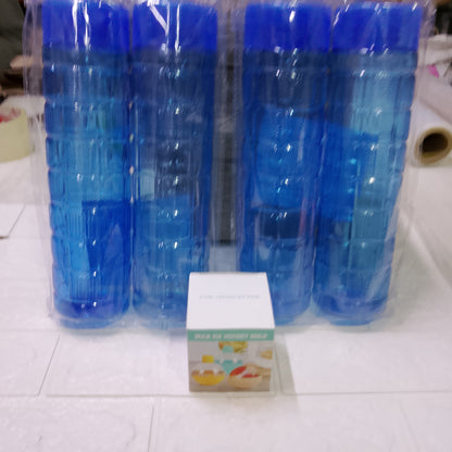 4-Pack Cubic Plastic Water Bottles & Silicone Bulb Ice Ball Maker Bundle