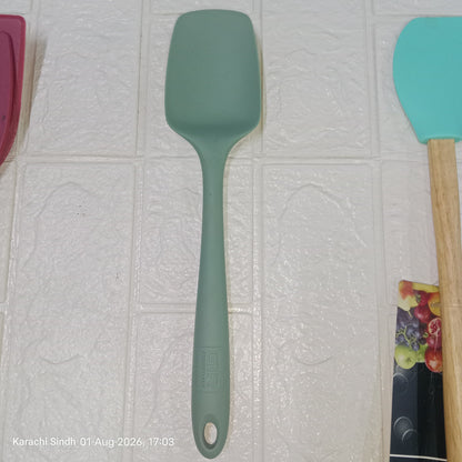 Food-Grade Non-Stick Silicone Spatula Spoon | Heat-Resistant Kitchen Cooking & Mixing Spoon