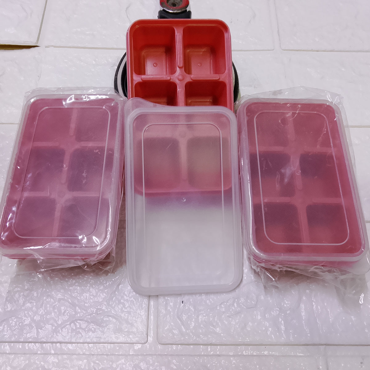 [Pack of 3] - Mini 6-Grid Ice Cube Tray | Flexible Silicone Mold with Removable Lid