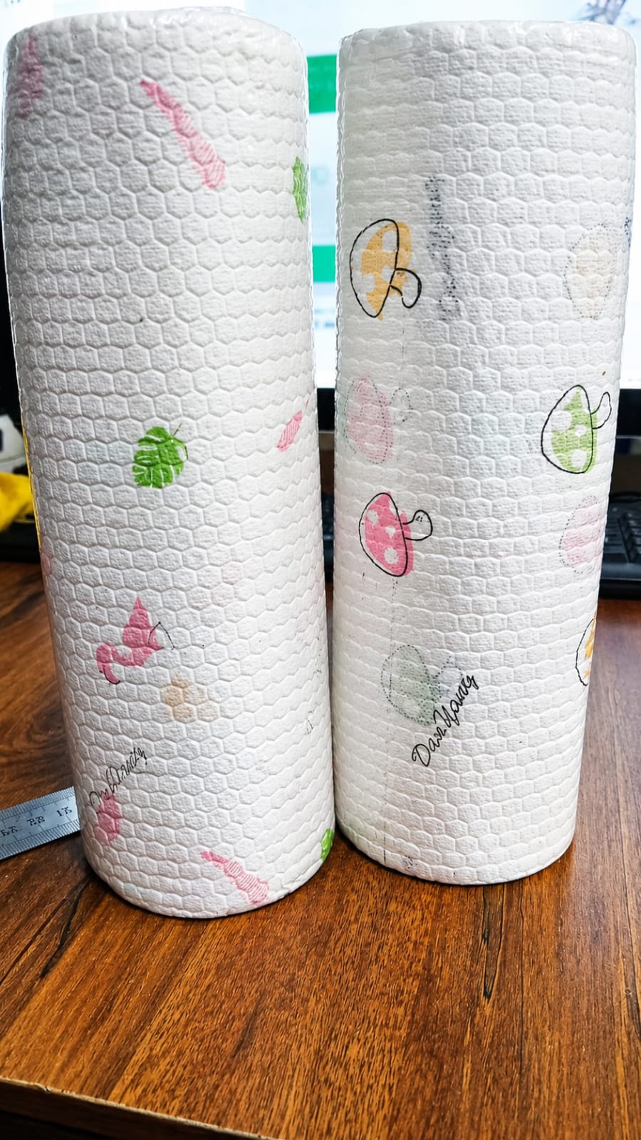 Pack of 2 Disposable Cleaning Cloth Kitchen Paper Rolls | Super Absorbent Use & Throw Wipes