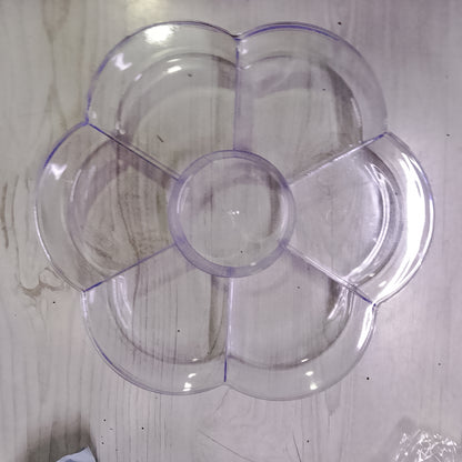 Transparent Flower Box Dry Fruit & Candy Tray with Lid | Multipurpose Organizer